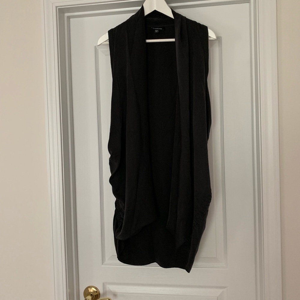 Bebe Dark Grey Vest Size:Small.